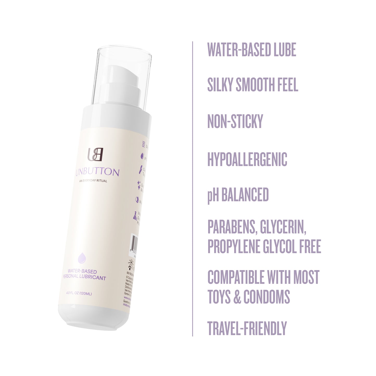 UnButton - Water-Based Personal Lubricant - 4.0 oz